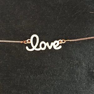 Love rose gold necklace - HAND MADE